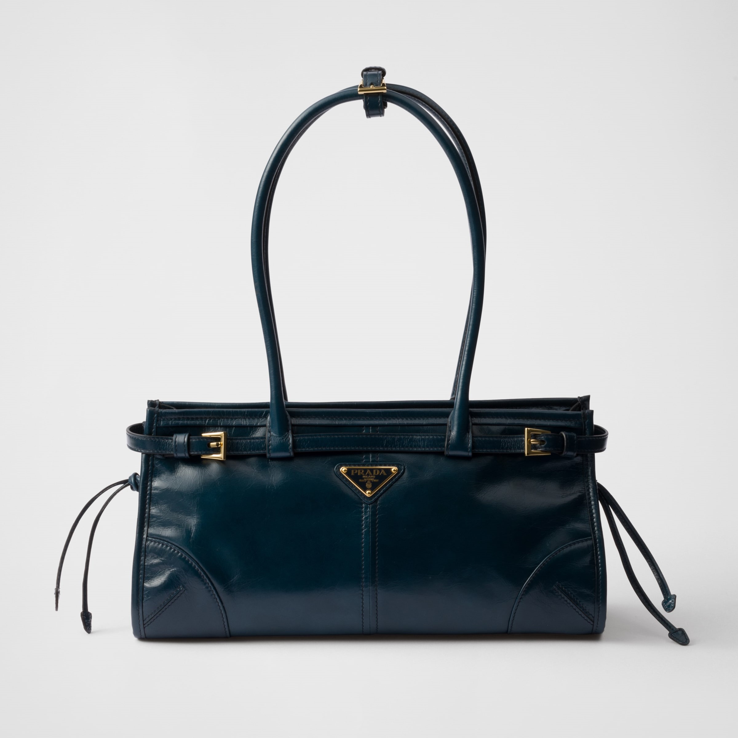 MEDIUM LEATHER HANDBAG, DENIM