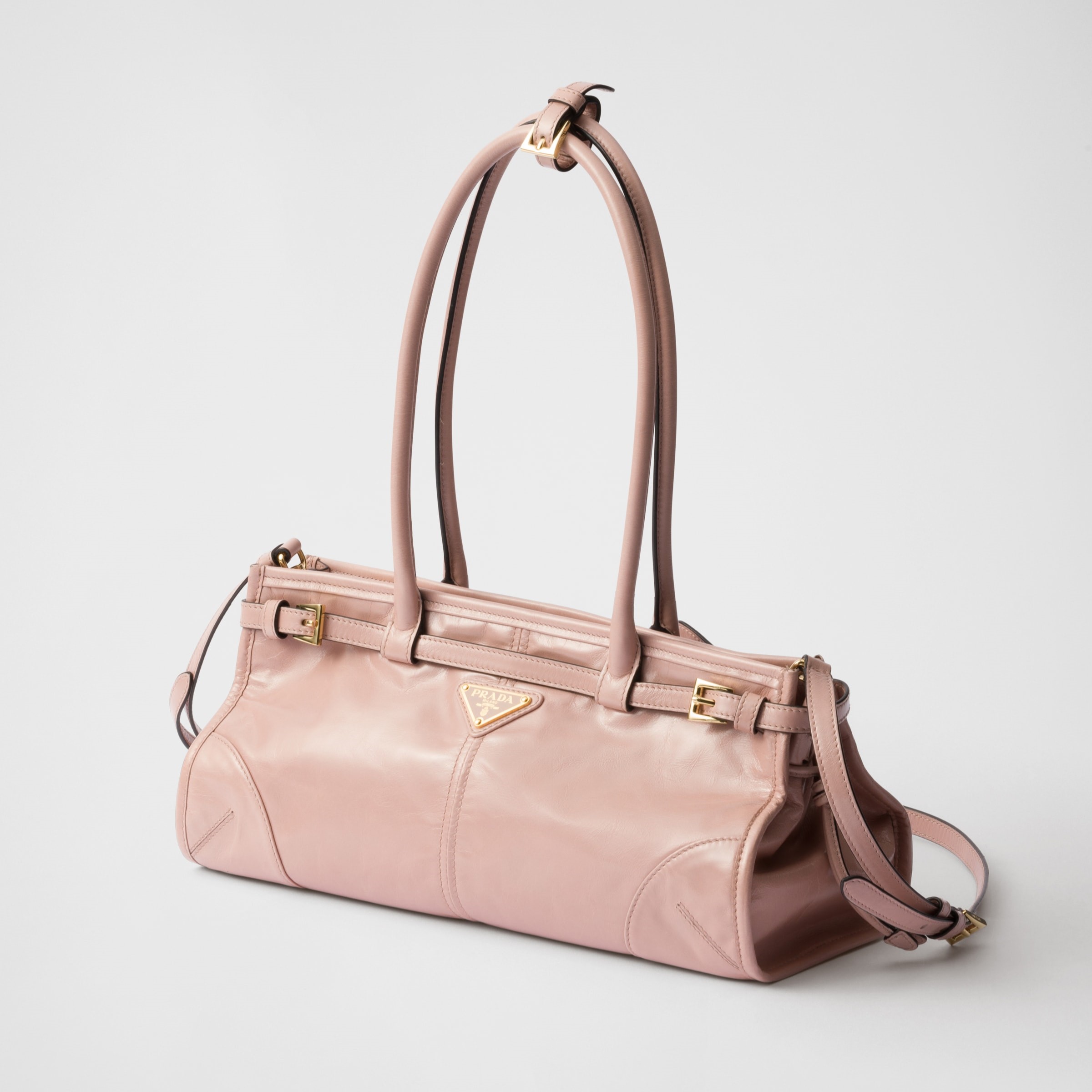 MEDIUM LEATHER HANDBAG, LILY OF THE VALLEY