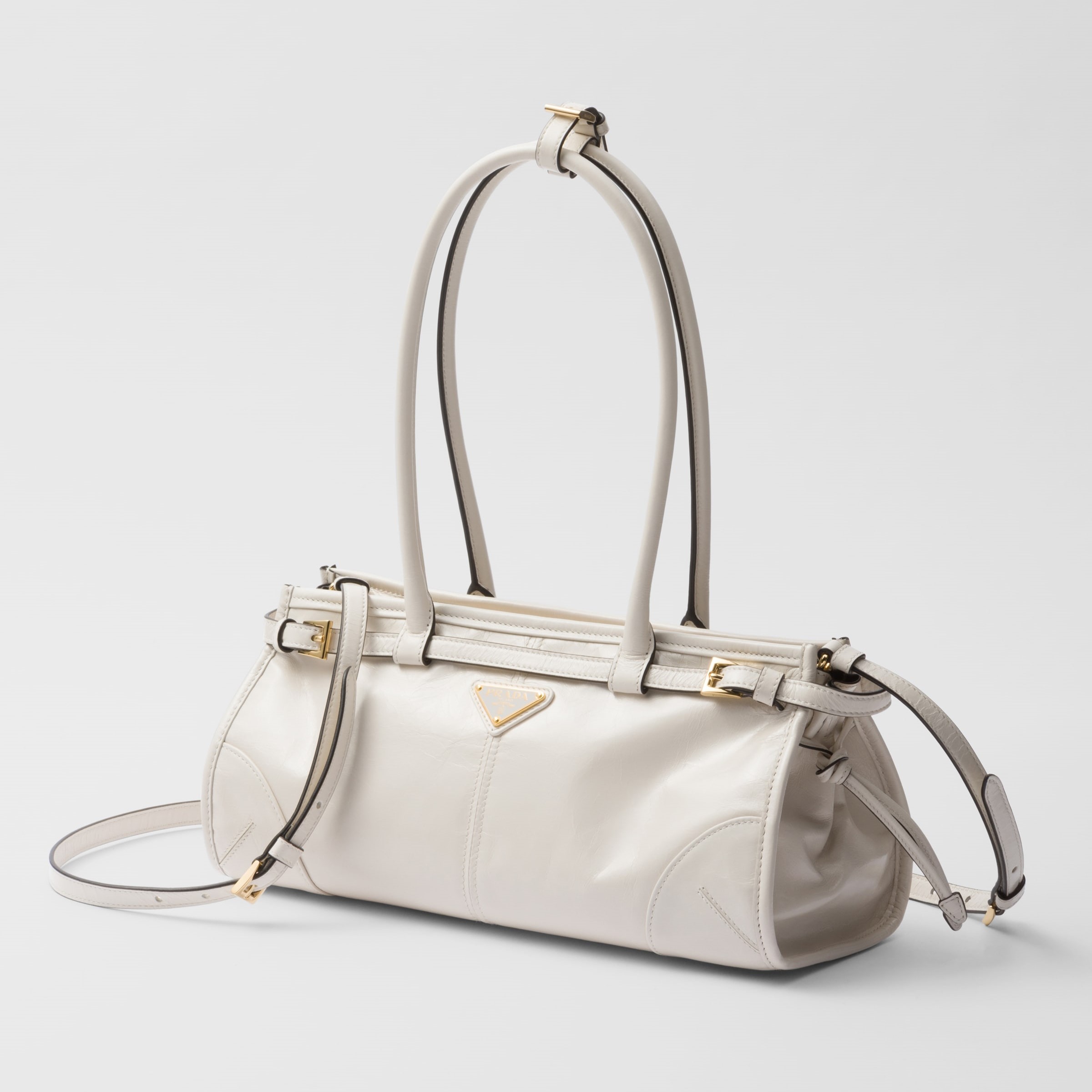 MEDIUM LEATHER HANDBAG, WHITE