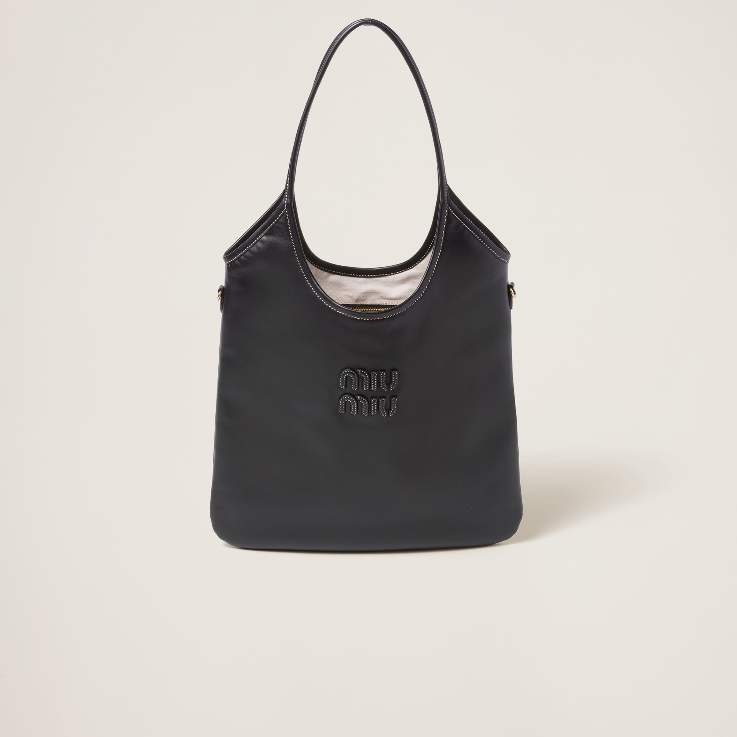 IVY LEATHER BAG, BLACK