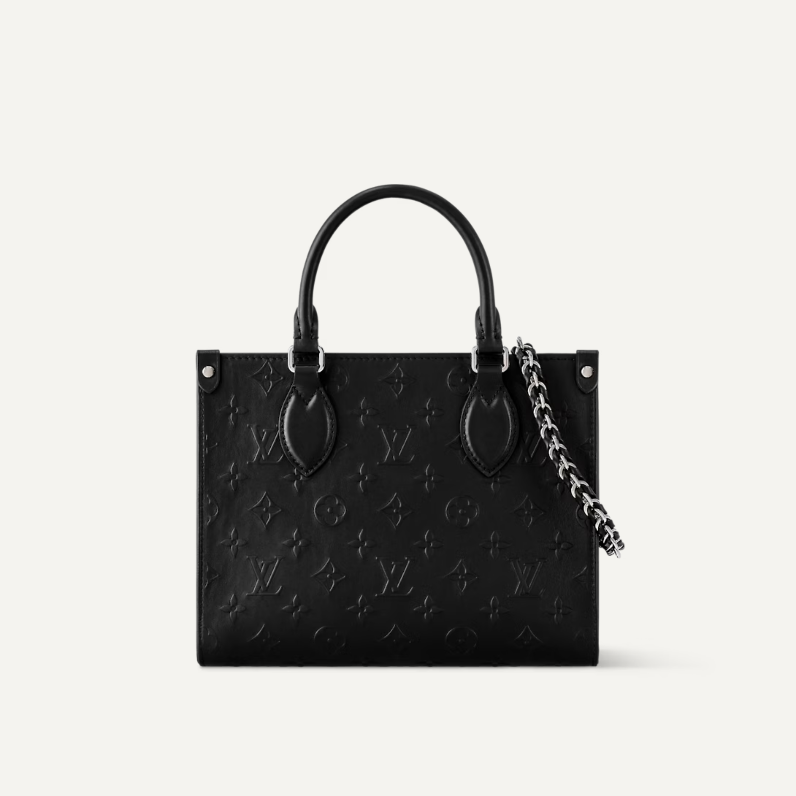 [LV] ONTHEGO PM, CALF LEATHER – BLACK MONOGRAM EMPREINTE