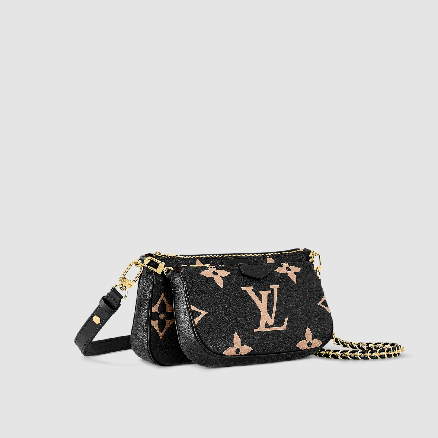 MULTI POCHETTE ACCESSOIRES, BICOLOR MONOGRAM EMPREINTE LEATHER/ BLACK