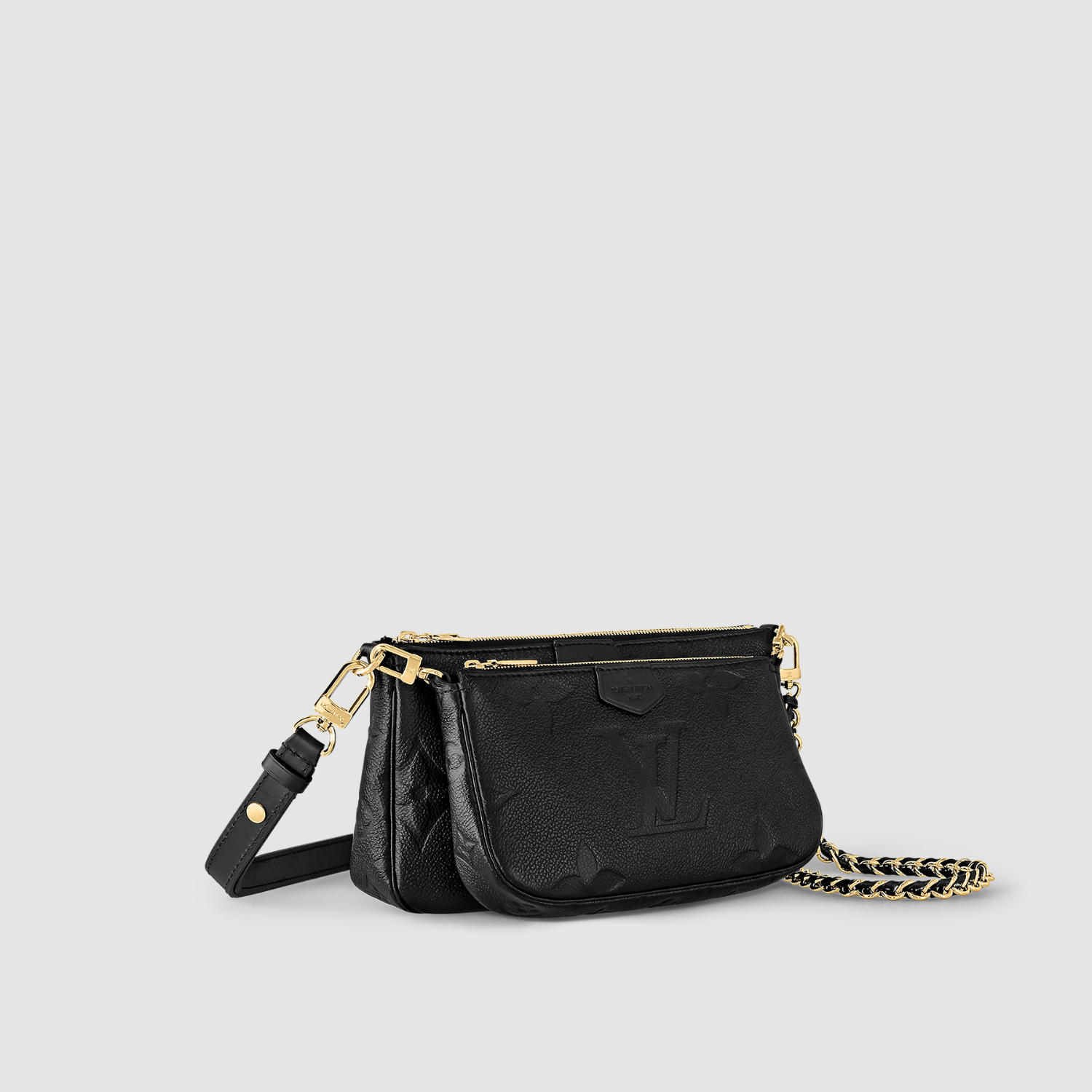 MULTI POCHETTE ACCESSOIRES, MONOGRAM EMPREINTE LEATHER/ BLACK