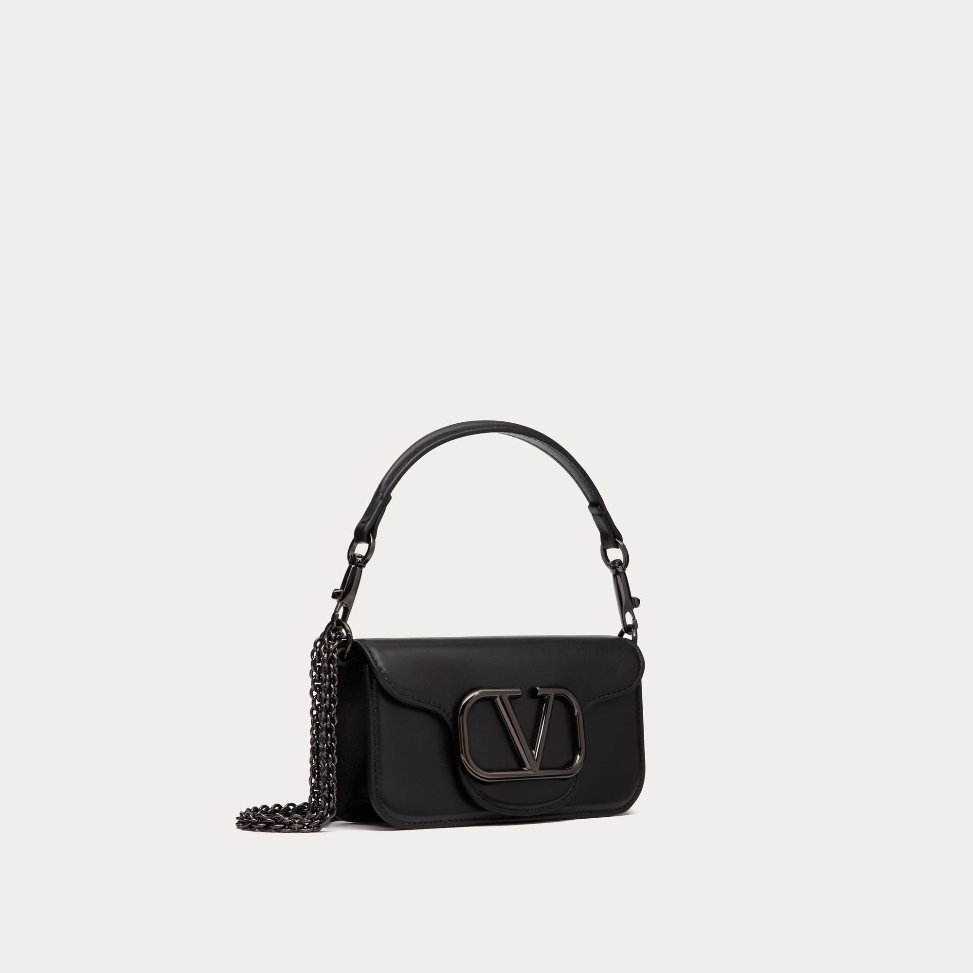 GARAVANI LOCÒ SMALL SHOULDER BAG IN CALFSKIN, BLACK