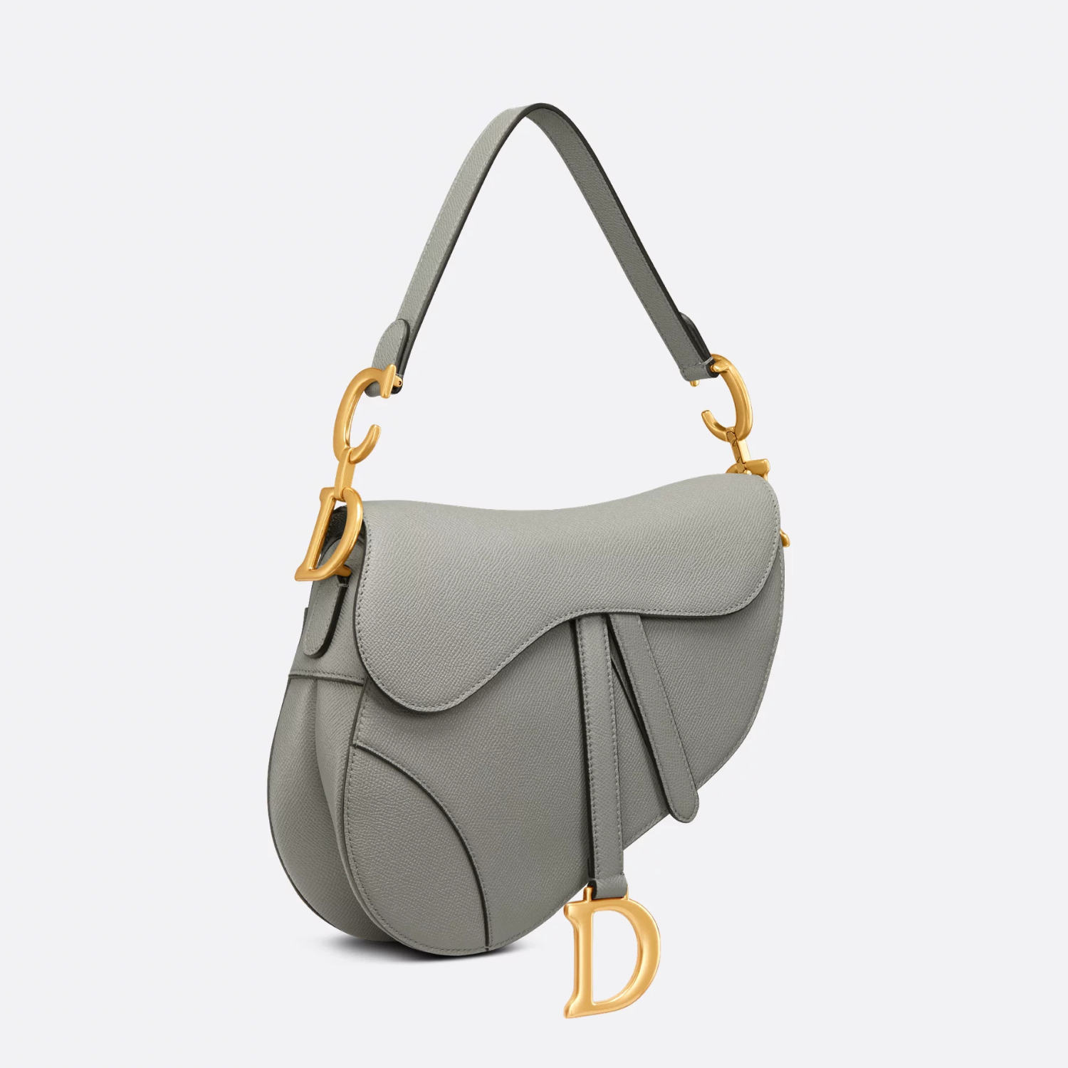 SADDLE BAG WITH STRAP, STONE GRAY