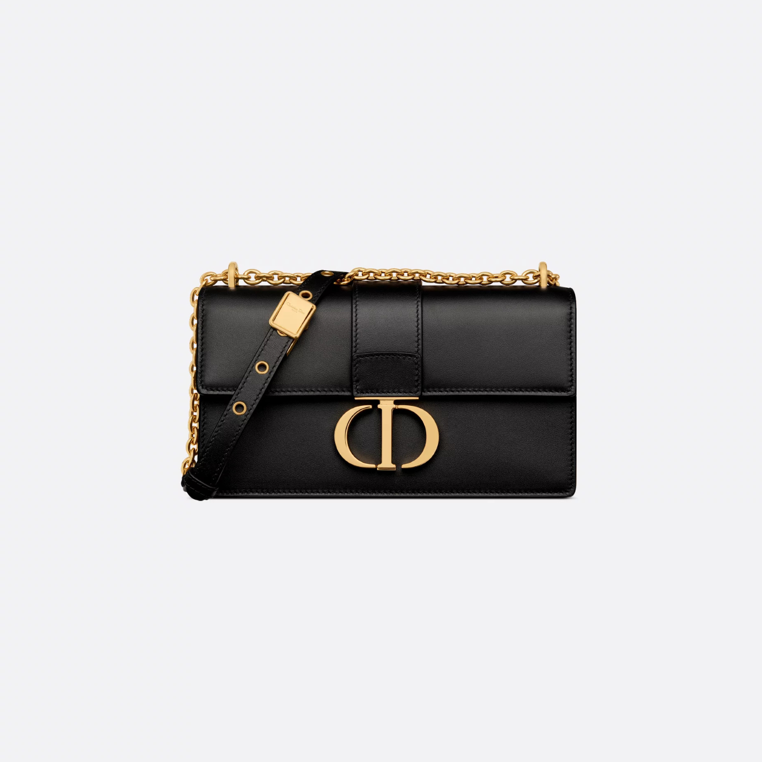 30 MONTAIGNE EAST-WEST BAG WITH CHAIN, BLACK