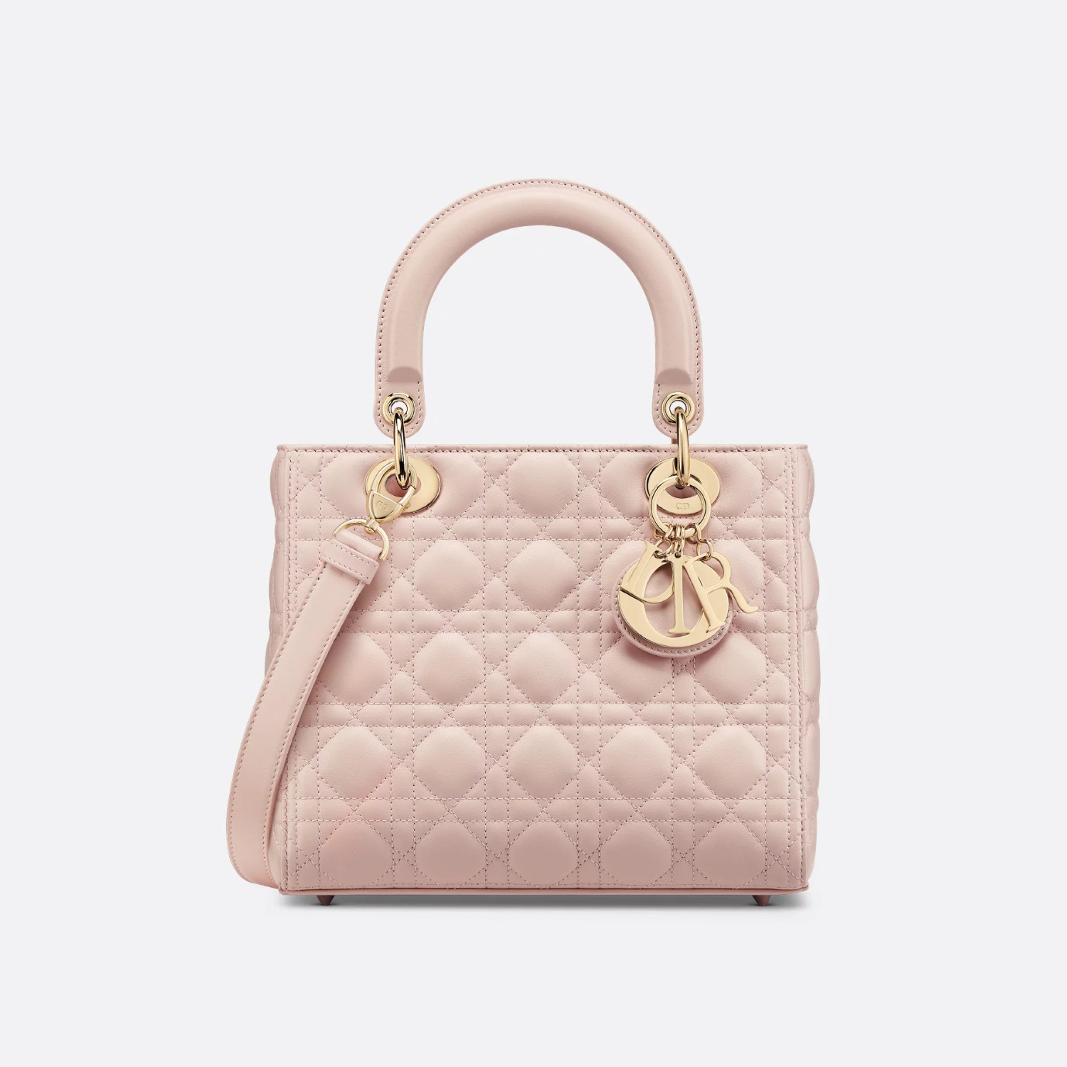 MEDIUM LADY D BAG, POWDER PINK