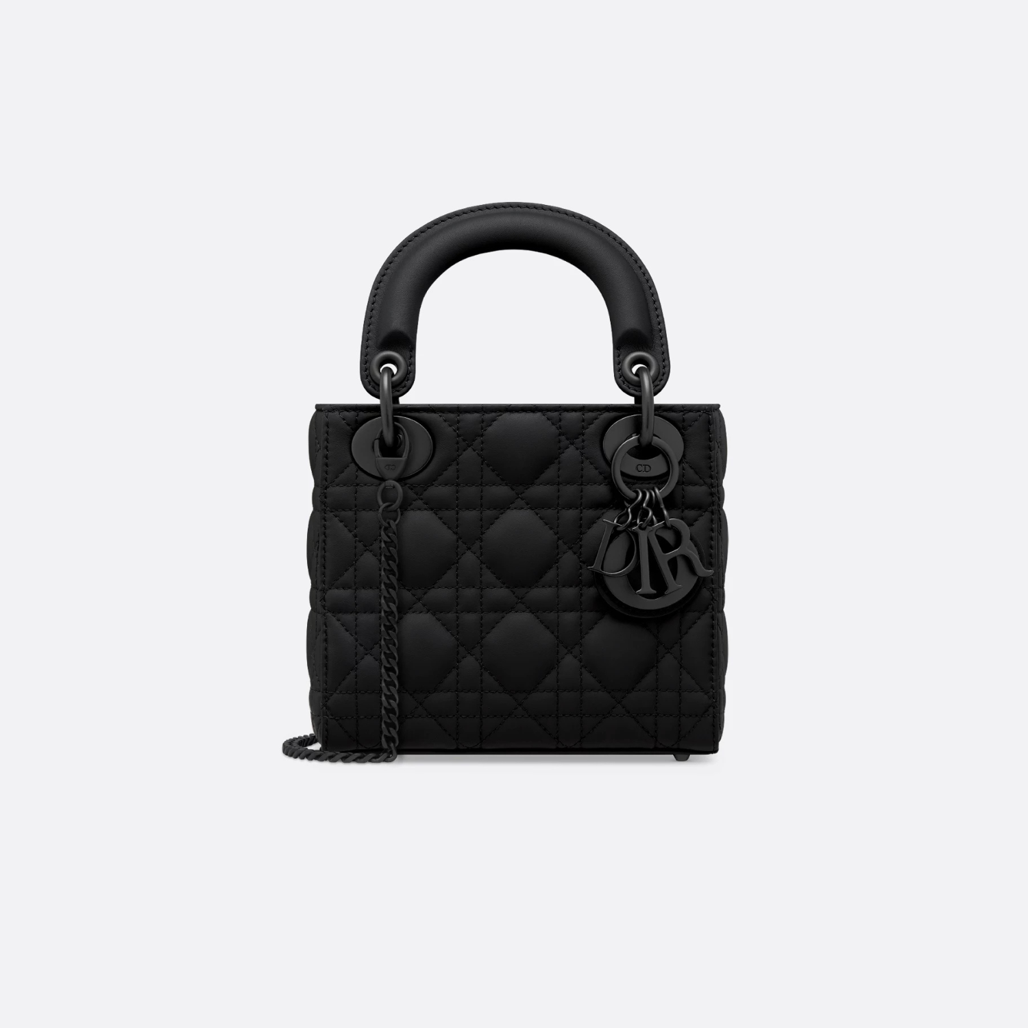 MINI LADY D BAG, BLACK ULTRAMATTE