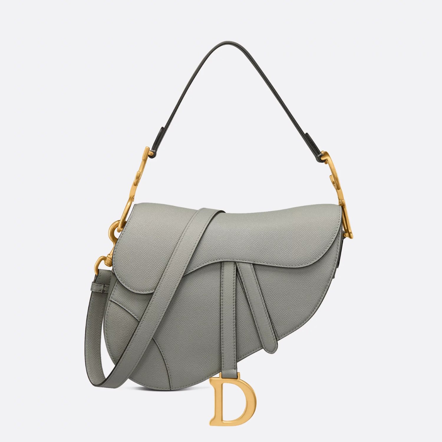 SADDLE BAG WITH STRAP, STONE GRAY