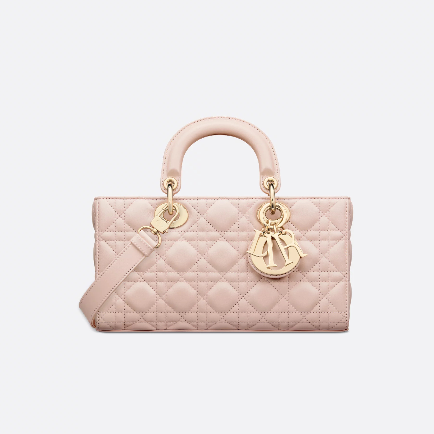 MEDIUM LADY D-JOY BAG, POWDER PINK