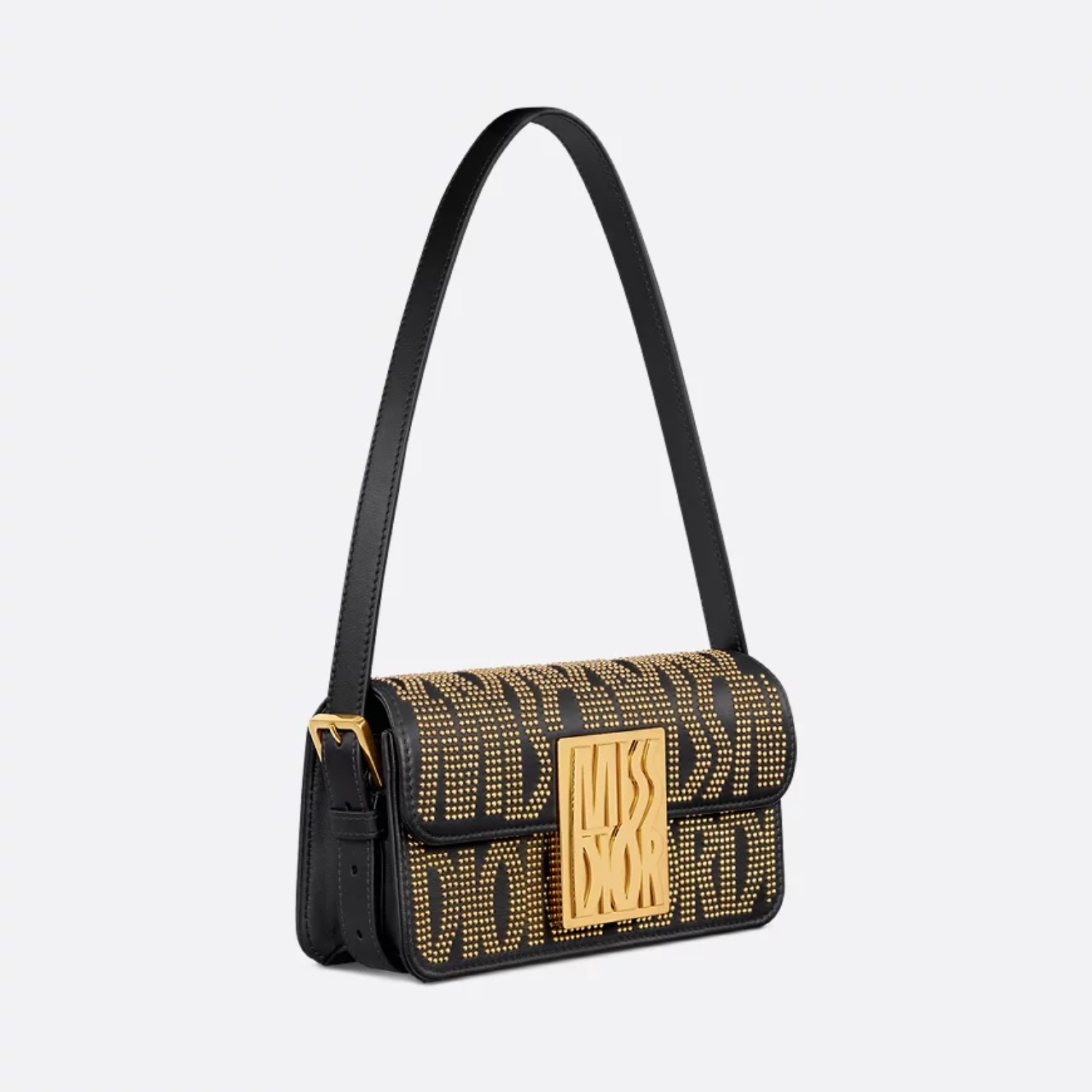 MISS D FLAP BAG, BLACK MISS D ALLOVER