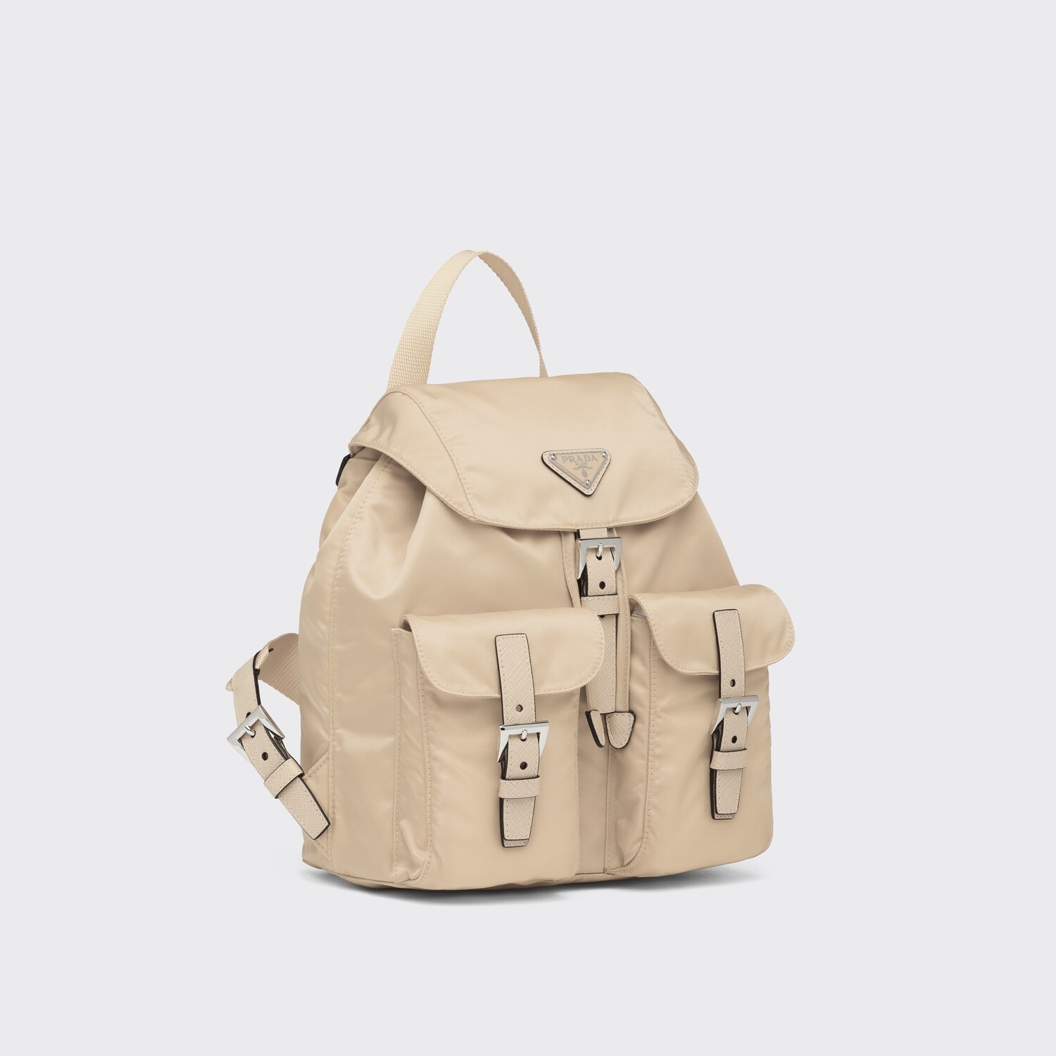 SMALL RE-NYLON BACKPACK, DESERT BEIGE