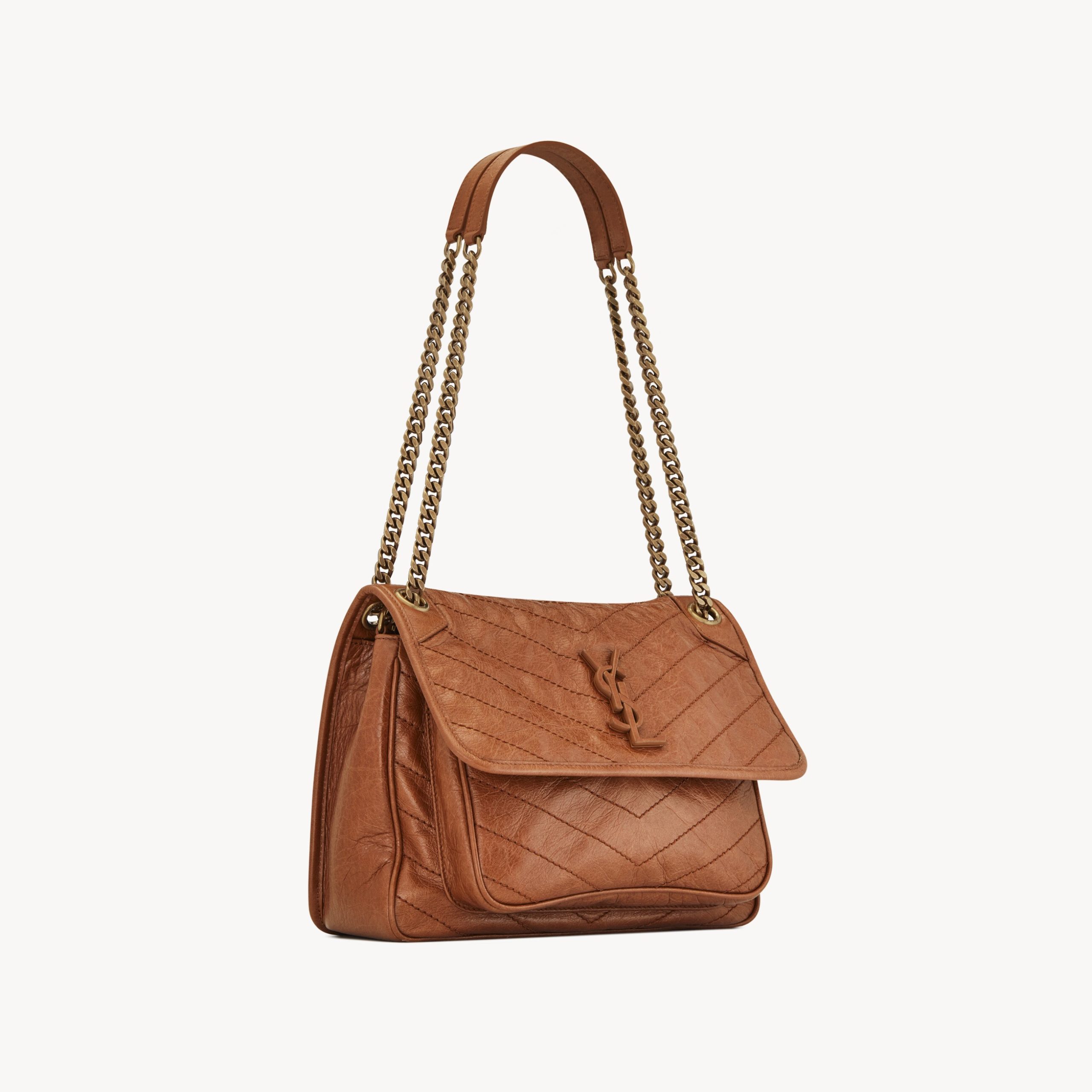 NIKI MEDIUM IN VINTAGE LEATHER, LIGHT CARAMEL