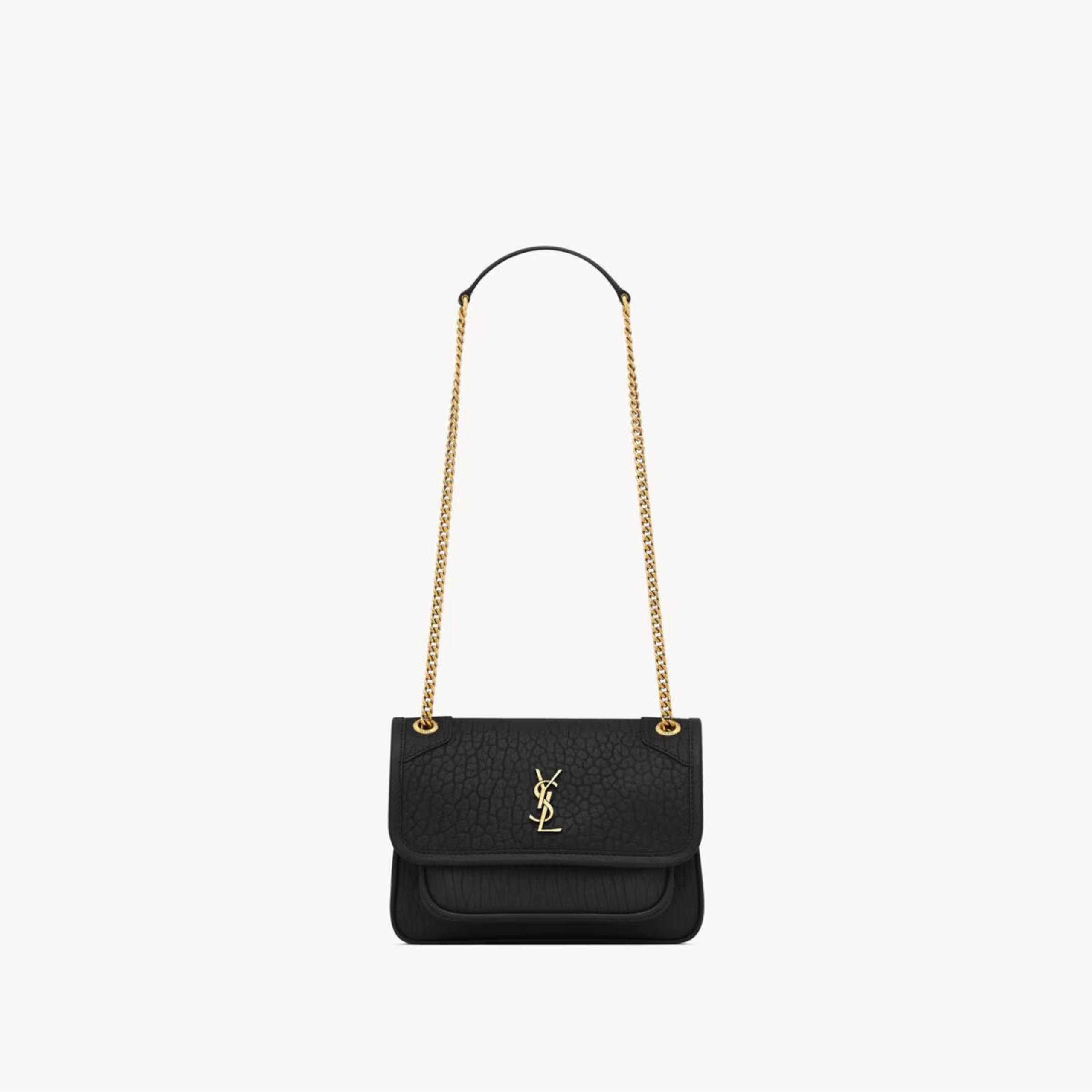 [YSL] NIKI MINI, GRAINED LAMBSKIN – BLACK