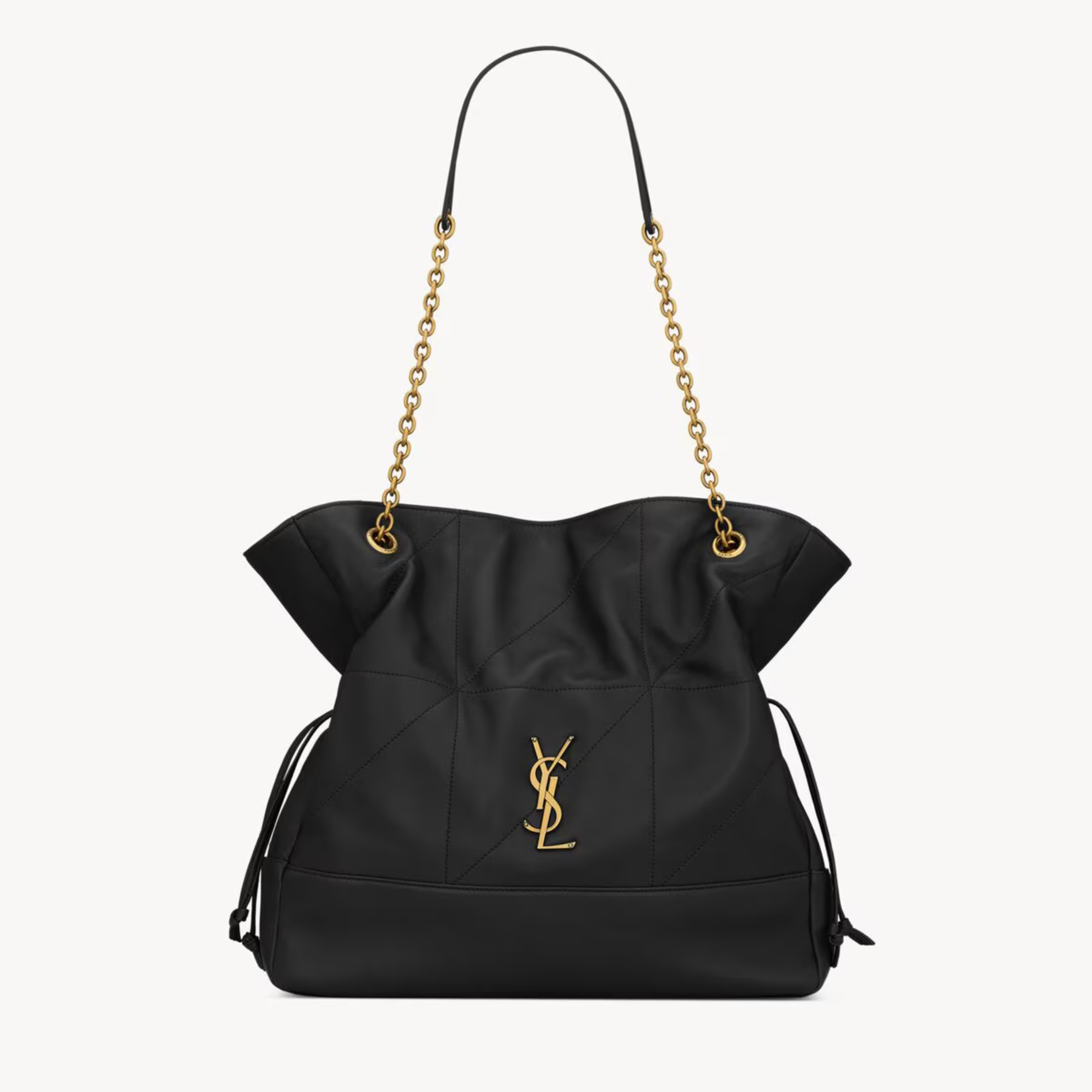 [YSL] JAMIE SHOPPING BAG MEDIUM, LAMBSKIN – BLACK