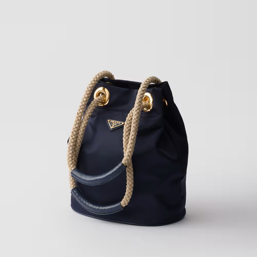 [PRADA] MARINER RE-NYLON SMALL BUCKET BAG, RECYCLED POLYAMIDE – BALTIC BLUE